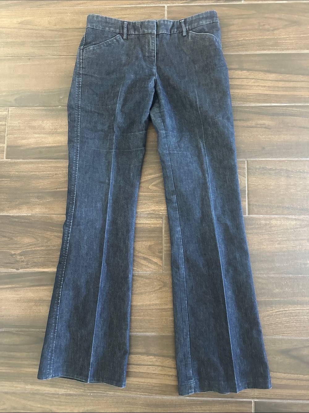 Express Editor Jean Trouser Dark Blue Flare Wide-Leg 2